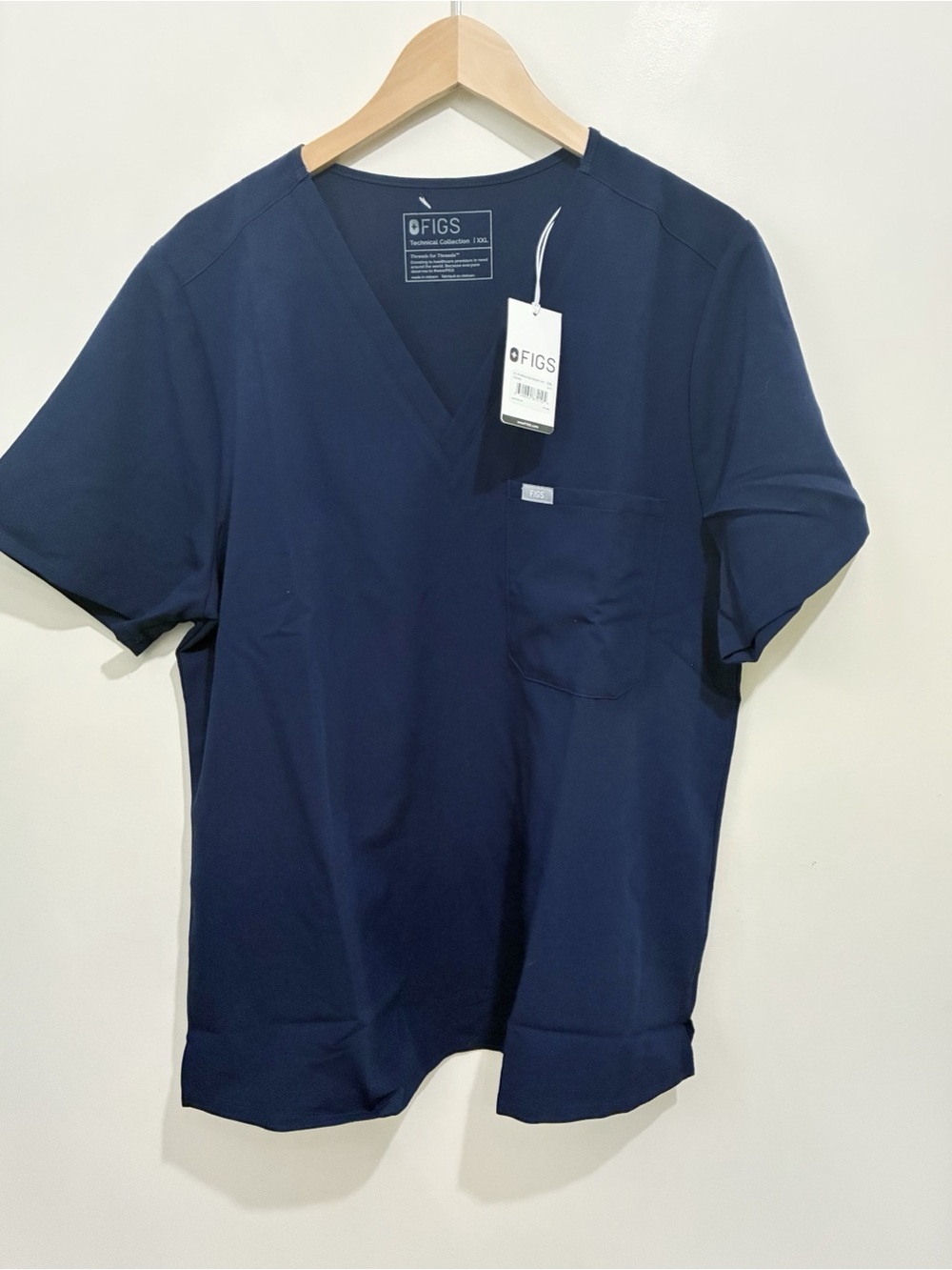 FIGS Catarina Scrub Top Size XXL New Navy Blue One Pocket